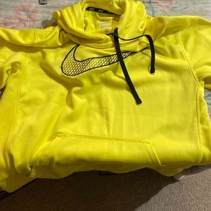 Nike Therma Fit Hoodie Yellow Size M